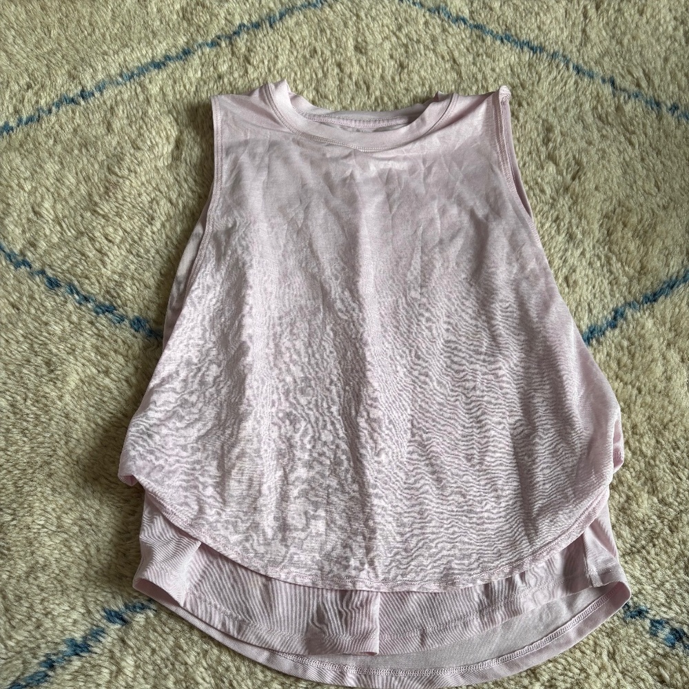 Athletic girl flowy tank top